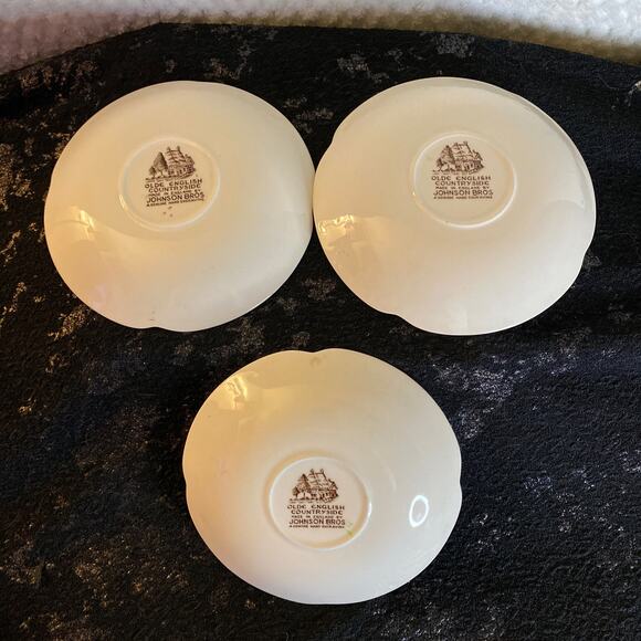 Olde English Countryside made England Johnson Bros Genuine Hand Engraving Plate - Picture 5 of 6